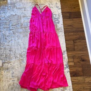 Elegant Pink Maxi Dress